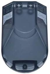 Windscreen 6 x 4 x 1 1/3 Canopy Sloped Sides with Dark Bluish Gray, Black and White Mechanical Panel with Lines, Circles and Rectangles Pattern (Stickers) - Set 75357 / Trans-Black
