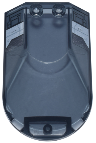 Lego Windscreen 6 x 4 x 1 1/3 Canopy Sloped Sides with Dark Bluish Gray, Black and White Mechanical Panel with Lines, Circles and Rectangles Pattern (Stickers) - Set 75357