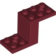 Bracket 5 x 2 x 2 1/3 with Holes, Inside Stud Holder / Dark Red