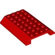 Brick Sloped 45° 6 x 8 Double with 4 x 8 Cutout / Red