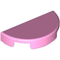 Lego Tile Round 1 x 2 Half Circle / Bright Pink