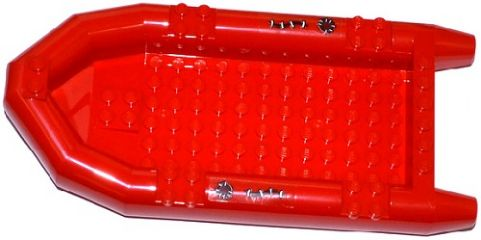 Lego Boat, Rubber Raft, Large with 2 Patches and Stitches Pattern on Both Sides (Stickers) - Set 60068