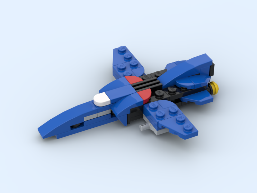 Lego Bluesky Shiftblade variable wing jet plane