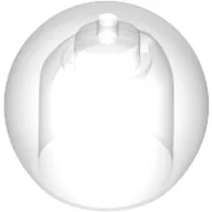 Helmet Round Sphere with Small Hole / Trans-Clear