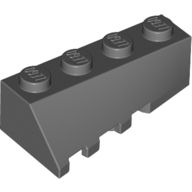 Lego Brick Wedged, Sloped 45° 4 x 2 Right / Dark Bluish Gray