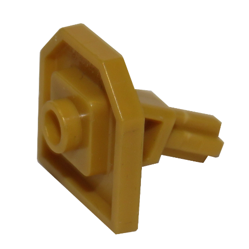 Lego Large Figure Shield Holder with Technic Axle / Reddish Gold