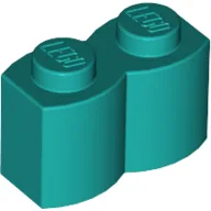 Brick Special 1 x 2 Palisade [aka Log] / Dark Turquoise