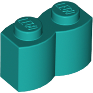 Lego Brick Special 1 x 2 Palisade [aka Log] / Dark Turquoise