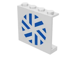 Panel 1 x 4 x 3 - Solid Studs with Snowflake Print