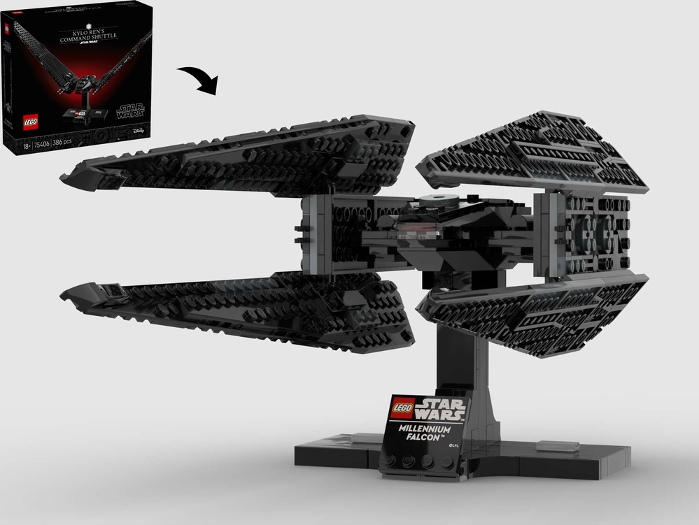 Lego Kylo's TIE Silencer Midi-Scale - Alternate Build of 75406 Kylo's Command Shuttle