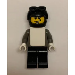 Snowboarder, Dark Gray, Black Helmet, White Vest