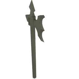 Weapon Halberd / Axe Elaborate / Dark Gray