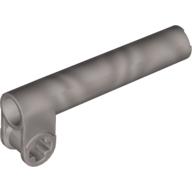 Lego Technic Axle and Pin Connector, Perpendicular with Extension / Flat Silver