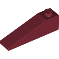 Lego Brick Sloped 18° 4 x 1 / Dark Red