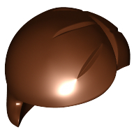 Lego Hair Short Bob Cut with Left Side Part / Reddish Brown