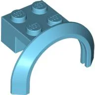 Wheel Arch, Mudguard 4 x 2 1/2 x 2 with 2 x 2 Plate / Medium Azure