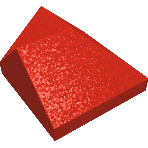 Lego Brick Sloped 45° 2 x 2 Double Convex / Double Concave / Red