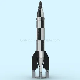V2 rocket with launch stand