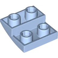 Brick Curved Inverted 2 x 2 x 2/3 / Bright Light Blue