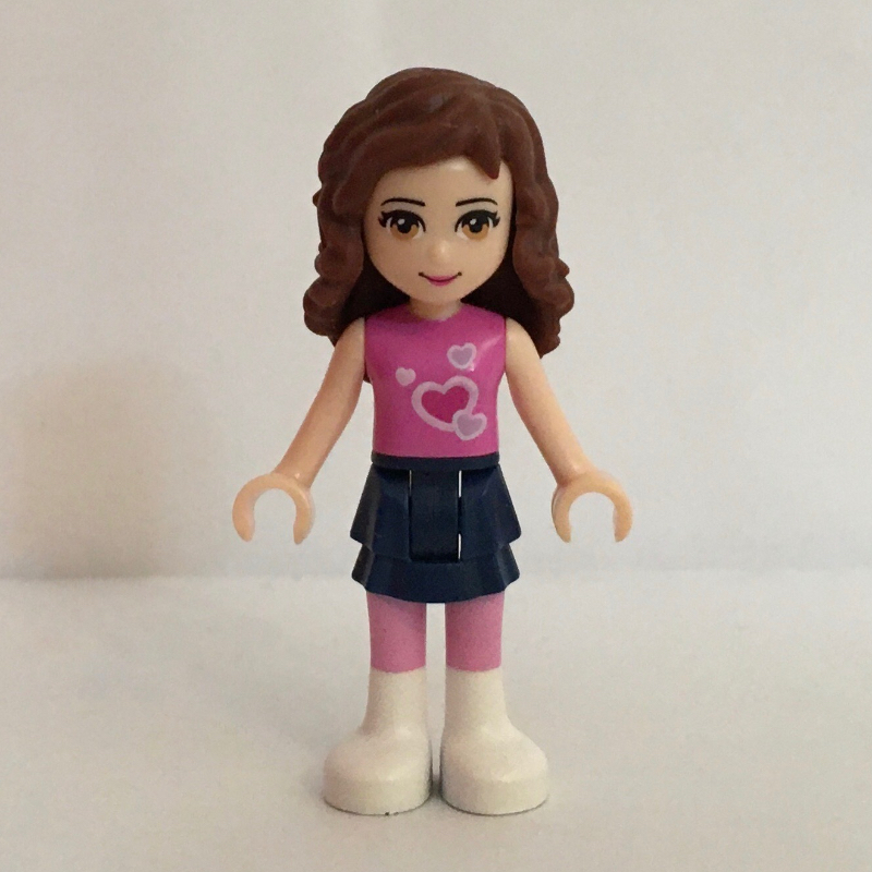 Lego Olivia - Dark Pink Top, Dark Blue Skirt