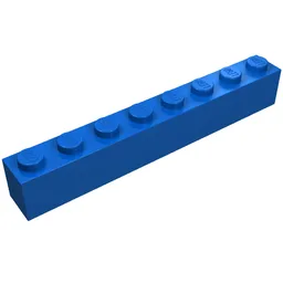 Brick 1 x 8 / Blue