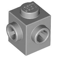 Brick Special 1 x 1 with Studs on 2 Adjacent Sides / Light Bluish Gray