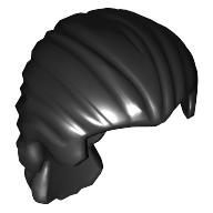 Lego Hair Swept Back with Short Ponytail / Black