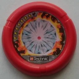Large Figure Throwing Disk, Torch / Fire, 7 Pips, Diamond in Fiery Rock Print