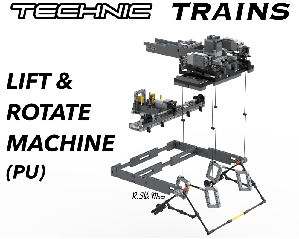 Lego Technic Trains: Lift & Rotate Machine for Hot Metal Ladle (Powered Up)