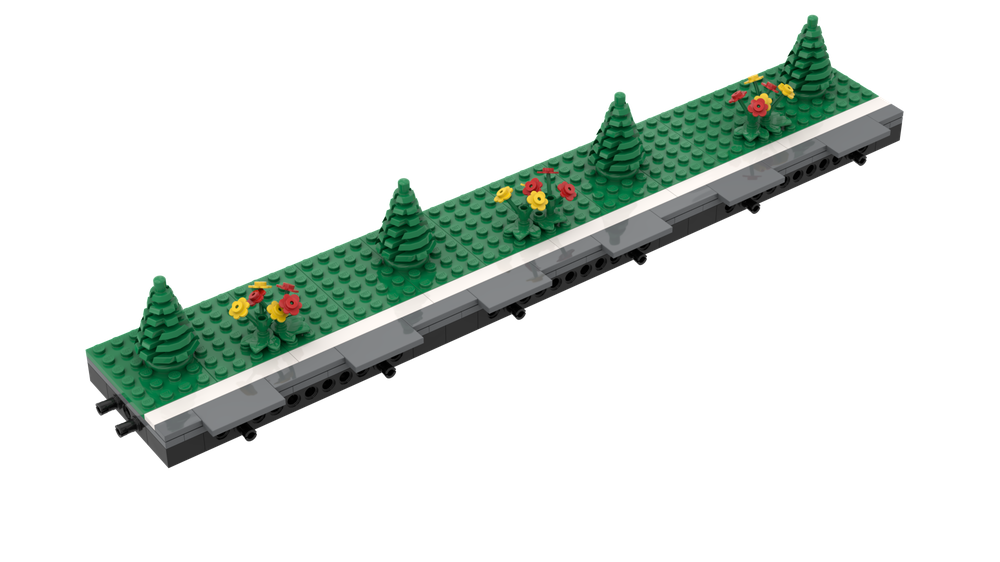 Lego Brick Builders Road System Roadside Straight