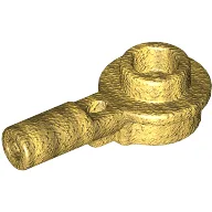 Plate Special Round 1 x 1 with Hollow Stud and Horizontal Bar 1L / Pearl Gold