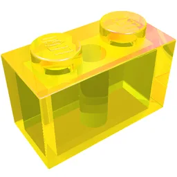 Brick 1 x 2 / Trans-Yellow