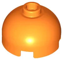 Brick, Round 2 x 2 Dome Top / Orange