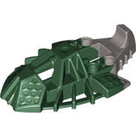 Lego Large Figure Foot, Toa Inika Elliptical with Marbled Pearl Light Gray Pattern
