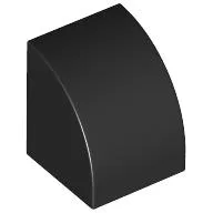 Brick Curved 1 x 1 / Black