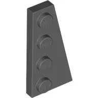 Wedge Plate 4 x 2 Right / Dark Gray