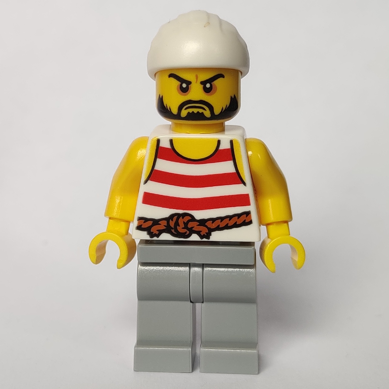 Lego Pirate - Light Bluish Gray Legs, White Bandana