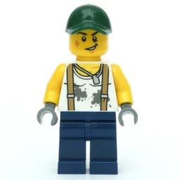 White Torso, Dark Blue Legs, Dark Green Cap