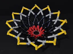 Hoberman linkages flower