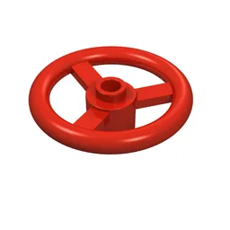 Technic Steering Wheel Small (3 Studs Diameter) / Red