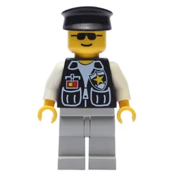 Police - Black vest, Light Gray Legs, Black Hat