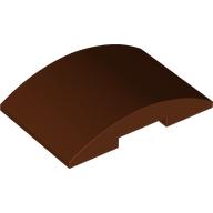 Lego Brick Curved 4 x 6 Double, 2 x 4 Cutout / Reddish Brown
