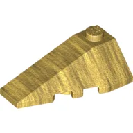 Brick Wedged, Sloped 4 x 2 Triple Left / Pearl Gold