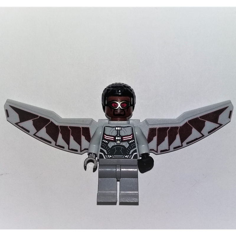 Lego Falcon with Light Bluish Gray and Dark Red Wings