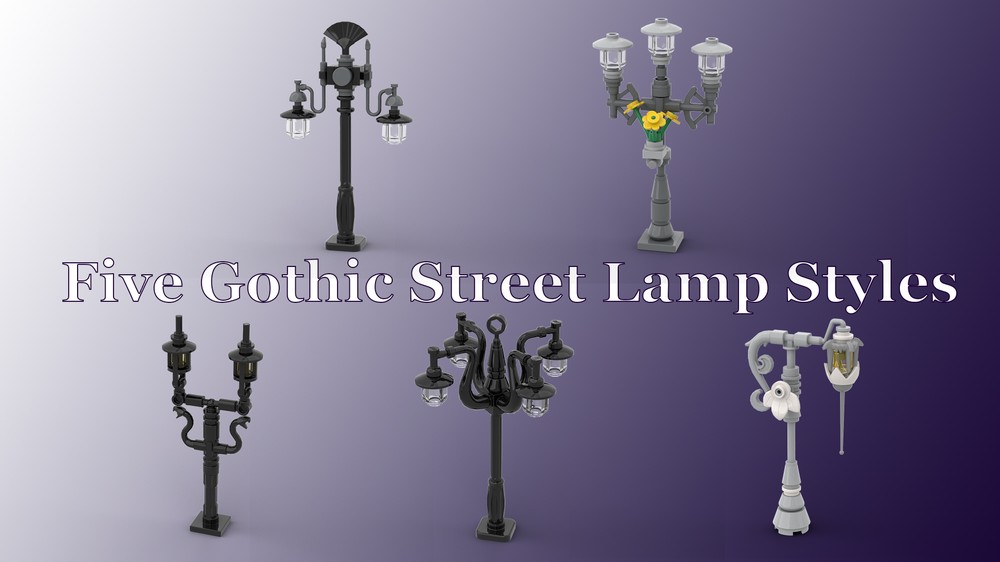 Lego Five Gothic Street Lamp Styles