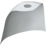 Neckwear Cape, Standard with Silver Glitter Print [Traditional Starched Fabric] / White