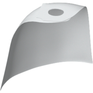 Lego Neckwear Cape, Standard with Silver Glitter Print [Traditional Starched Fabric] / White