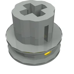 Motor Pulley, 9V Micromotor with axle hole / Light Gray