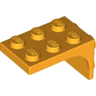 Bracket 2 x 3 - 2 x 2, Curved Sides / Bright Light Orange