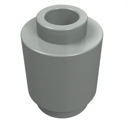 Brick Round 1 x 1 Open Stud / Light Gray